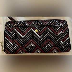 New Pretty Colorful  Patterned Large size Wallet with full zip around